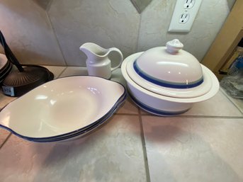 Pfalzgraph Blue And White Pattern Assorted Serving Pieces