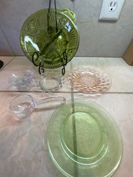 Depression Glass Bowls And Saucers