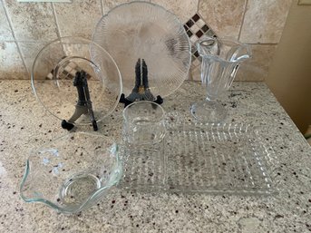 Assorted Glass Serving Ware