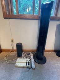 Two Oscillating Vertical Fans