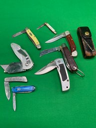 Assortment Of Pocket Knives And Utility Knives
