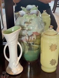 Decorative Vases & Vintage MCM Glass Apolocary Jar