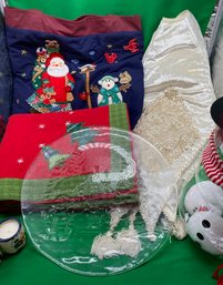 Assorted Christmas Decor And Gift Wrap