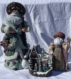 Ceramic Santas #3 With Carolers