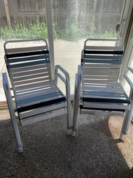 Set Of 4 Outdoor Stacking Chairs