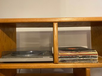 Technics Turntable And Assortment LPs