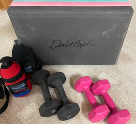 Denise Austin Workout Step And Assorted Hand Weights