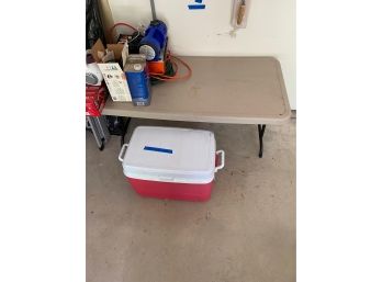 Folding Table And Cooler