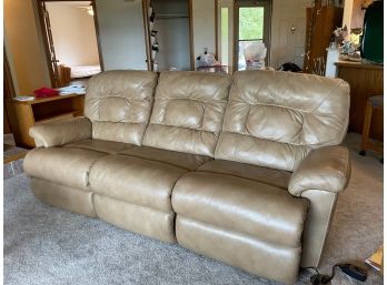 Leather Couch With Electric Recliners