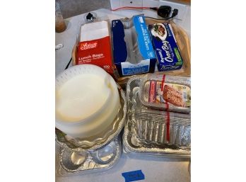 Disposable Baking Pans And Microwave Bowls Lot