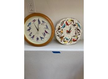 Two Vintage Bird Clocks