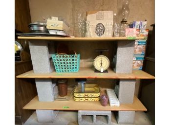 Calling All College Students!  Cinderblocks And Wooden Plank Shelves