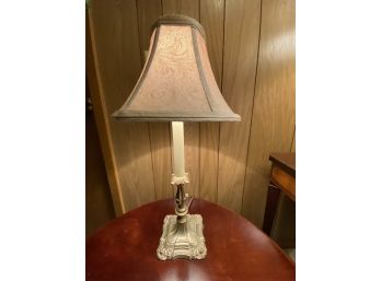 End Table And Antique Lamp