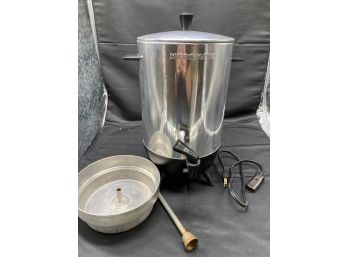 Vintage MIRRO-MATIC Aluminum Electric Percolator Coffee Maker 35 Cup