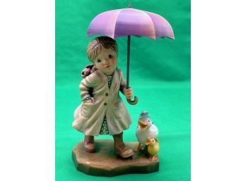 ANRI Wooden Figurine Rain Drops