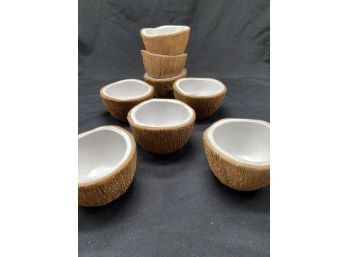 Coconut Half Ceramic Bowls