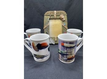 Fisherman Mugs And Picture Frame