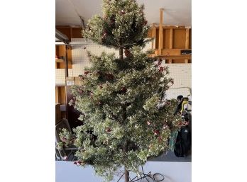 8' Christmas Tree And Assorted Decorations