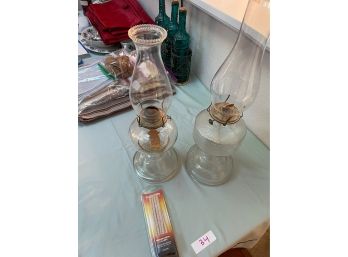 Vintage Hurricane Oil Lamps