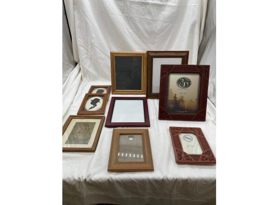 Assorted Wooden Frames (46 In Total) -  Two Leather Frames Also Included