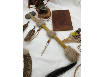 Native American Tomahawk, Feather Fans