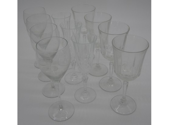 Assorted Crystal And Glass Stemware