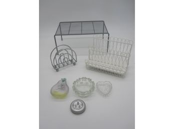 Plastic Covered Organizer Shelves, Holders And Dishes