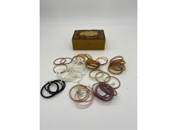 Jewelry Box And Assorted Bracelets