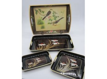 Bird And Lotus Flower Serving Trays