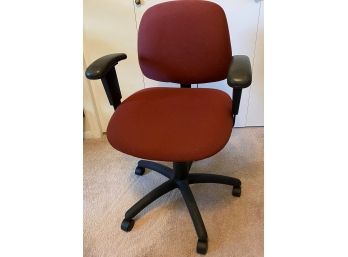 Burgundy Upholstered Office Chair