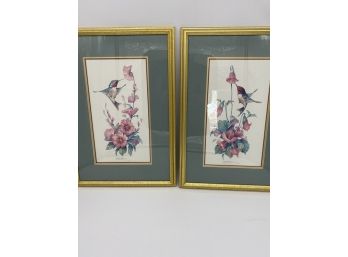 Hummingbird Prints By Evelyn Shores Wright, Numbered.