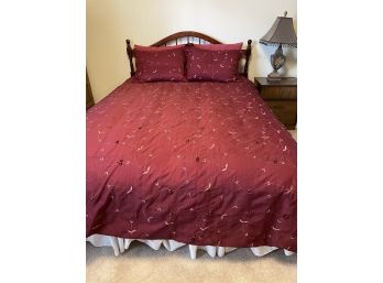 Queen Sized Spindle Headboard And Bed