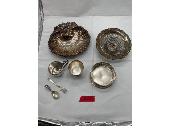 Assorted Silver Baby Items