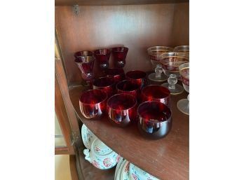 Red Glasses And Candy Dish