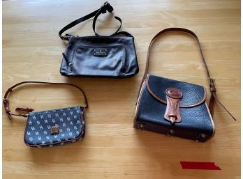 Two Dooney & Bourke Handbags, One Kate Spade Bag