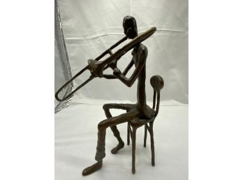 Trombone Player Sculpture Giacommetti-esque
