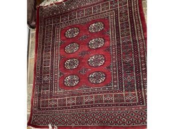 Persian Style Red, Blue And White Rug