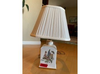 Rectangular Ceramic Lamp With Pleated Lamp Shade