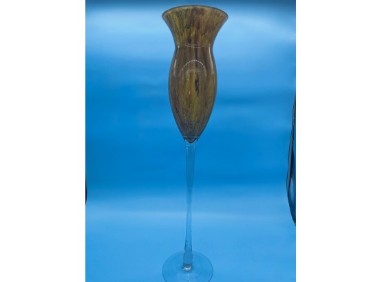 Glass Floor Standing Vase