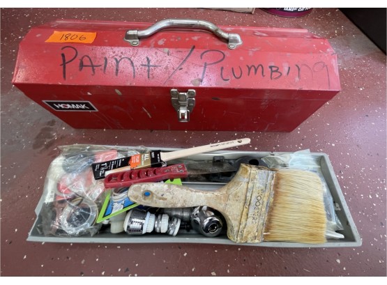 Homak Tool Box Painting And Plumbing Assorted Tools
