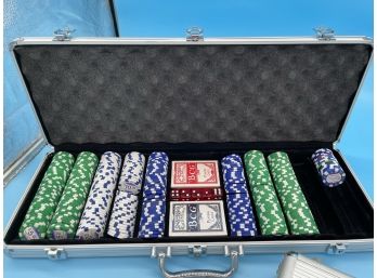 Two Partial Sets Of Poker Chips