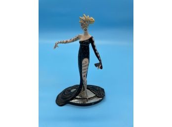 House Of Erte' Franklin Mint Pearls And Rubies Statuette