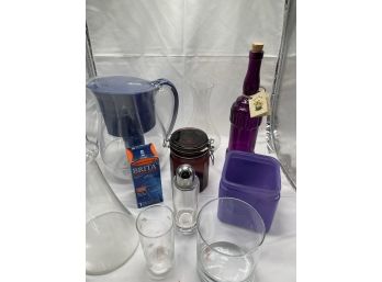 New Brita Pitcher With Filter And Assorted Vessels