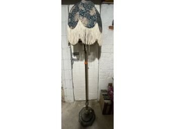 Victorian Style Floorlamp With Fringed Shade