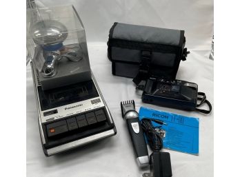 Personal Care Lot, Massager, Cassette Tape Player And Ricoh FF90 Camera