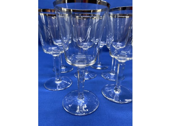 Silver Rimmed Water Glasses