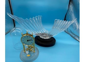 Lead Crystal Anniversary Bulova Clock