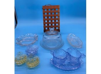 Cheese Plate With Glass Dome Top