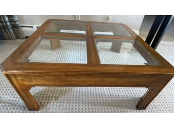 Glass And Wood Coffee Table