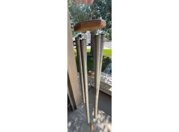Large Planter Lot & Wind Chime